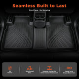 Black 3Pcs Front and Rear TPE Car Floor Mats Replacement for Altima 2019-2025