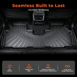 5Pcs Car Floor Mats and Cargo Liner Front and Rear TPE Black Replacement for Highlander 2008-2013