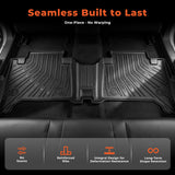 For 2003-2009 Toyota 4Runner TPE All-Weather Front & Rear Floor Mats Liners 3Pcs