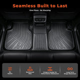 3Pcs Car Floor Mats Liner Front and Rear TPE Black Replacement for Journey 2011-2020