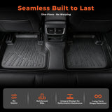 Floor Mats Replacement for Mustang 2004-2014 | 4Pcs Front and Rear, TPE Material, Black