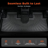 3D Custom Fit TPE Floor Liners + Cargo Mat & Seat Backrest Set for 2021-2025 Ford Mustang Mach-E - All-Weather Protection (Excludes Gas Mustang)