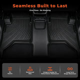 Floor Mats Liners Front & Rear For 2024 2025 Ford Ranger SuperCrew Cab TPE