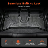 TPE Floor Mats Liners & Trunk Cargo Liner Set For 2012-2015 Toyota Prius C Black