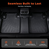 Floor Mats 3Pcs Two Rows Floor Liners Black TPE Replacement for Civic Sedan Hatchback Coup 2016-2021
