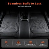 2Pcs Front TPE Car Floor Mats Replacement for Bronco F150 1980-1996 Replacement for F250 F350 1980-1997