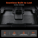 Floor Mats for Toyota Sienna (7 Seater) - Heavy Duty All Weather Custom Fit Rubber Mats - Compatible with Models 2004-2010 | Complete Set with Front, Back and Cargo, Black