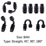 labwork 8AN Black Nylon PTFE (Teflon) Fuel Line Hose Kit 20 Feet Gas Ethanol E85 Oil Line Hose with 10PCS Swivel Fuel Hose Fitting Adapter Kit