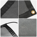 7FT x 12FT 3in RV Awning Sun Shade Screen Front Side Awning Complete Kit Grid Uv Blocking Replacement for Travel Outdoor Camping Black