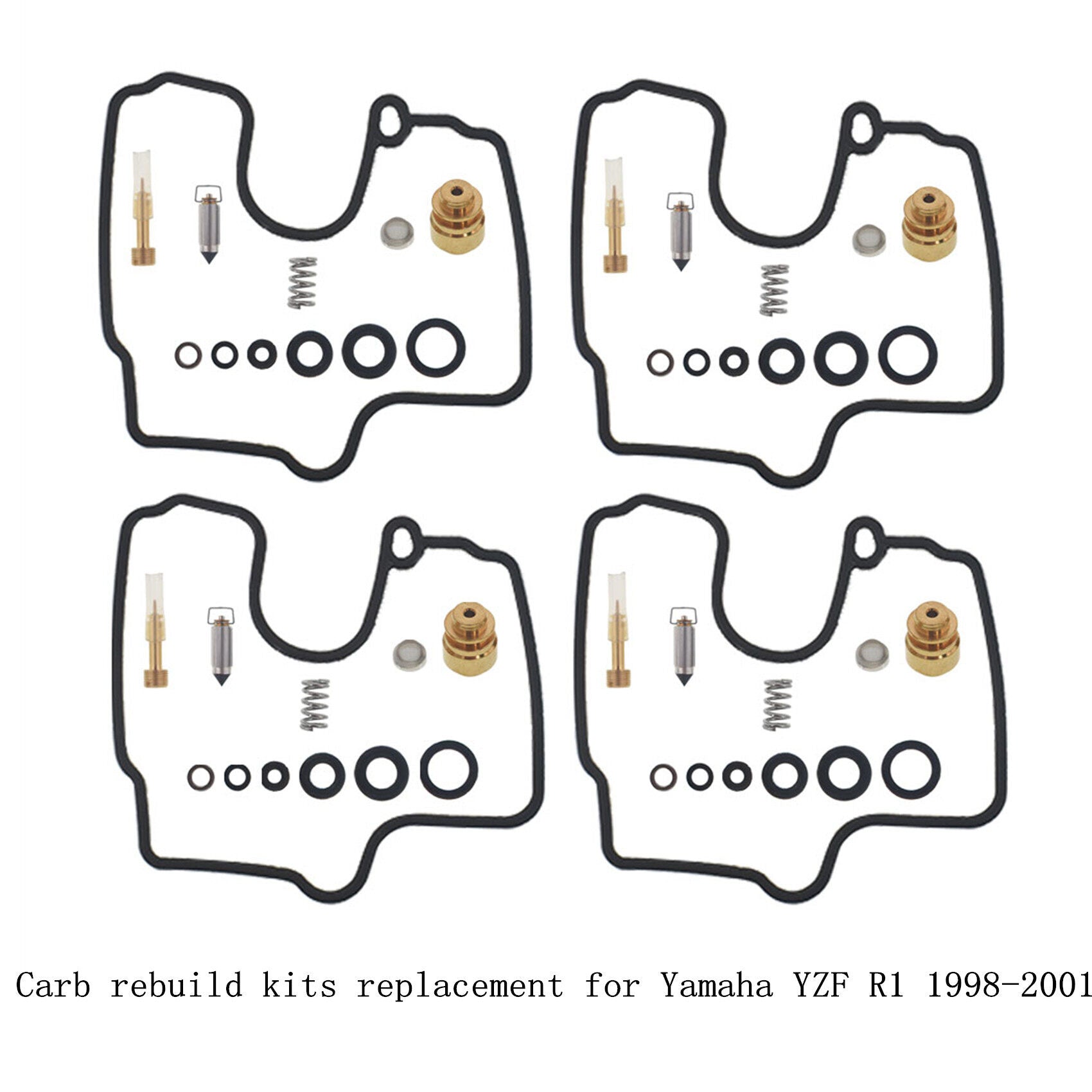 labwork 4-Pack Carburetor Repair Kit Replacement for Yamaha 18-5582 YZF R1 1998-2001