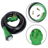 labwork 50A 15 Feet Locking RV Extension Cord Heavy Duty SJTW Cord With Led Power Indicator 125 Volt 3750 Watt