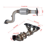 Labwork Front & Rear Catalytic Converter Set 2008-2014 For Nissan Rogue 2.5L