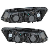 for 2006-2008 Hyundai Sonata Headlamps LH&RH Clear Lens Black Housing Headlights Lab Work Auto