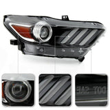 for 2015-2017 Ford Mustang HID/Xenon LED Tube Projector Headlight FR3Z13008J Lab Work Auto