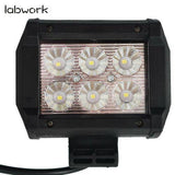 labwork 18W 4inch Led Work Light Bar Pods Flood Offroad Lamp For JEEP ATV UTE Lab Work Auto