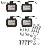 labwork 18W 4inch Led Work Light Bar Pods Flood Offroad Lamp For JEEP ATV UTE Lab Work Auto