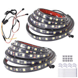 labwork 2PCS 60" White LED Pickup Truck Bed Light Kit w/Switch Super Bright Lab Work Auto