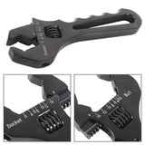 labwork 3AN-16AN Adjustable Wrench Spanner Lightweight Aluminum for An Hose Fitting Adapter End Black Lab Work Auto