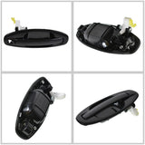labwork 4Pcs Front Rear LH RH Driver Side Passenger Side Outer Door Handle Set Replacement for 2001-2006 Hyundai Santa Fe Lab Work Auto