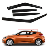 labwork Black 4 Pieces Window Vent Visors Shade Sun Rain Wind Guards Replacement for Hyundai Veloster 2011 2012 2013 2014 2015 2016 2017 Lab Work Auto