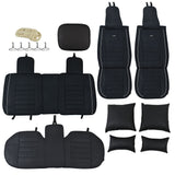 labwork Car SUV Seat Black Covers 5D PU Leather Front Rear Auto Cushion Deluxe Lab Work Auto