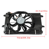 labwork For 2017-2019 Chevy Cruze Dual l4 1.4L Radiator Cooling Fan Assembly Lab Work Auto