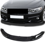 labwork Front Glossy Black Bumper Lip Splitter Spoiler Replacement for 2014-2020 F32 F33 F36 4 Series with M Sport Bumper only Lab Work Auto