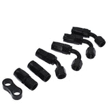 labwork Fuel Line Hose Kit, Nylon Stainless Steel Braided 3/8 Fuel Line 6AN 10FT Oil/Gas/Fuel Hose End Fitting Hose with 6 PCS Swivel Fuel Hose Fitting Adapter Hose Separator Clamp Kit Lab Work Auto