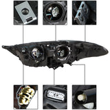 labwork Headlight For 2017-2019 Ford Fusion Passenger RH Headlamp Without Bulb Lab Work Auto