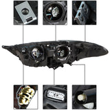 labwork Headlight For 2017-2019 Ford Fusion Passenger RH Headlamp Without Bulb Lab Work Auto
