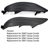 labwork Left & Right Fog Lamp Light Cover W/o Hole for 05-08 Toyota Corolla Lab Work Auto