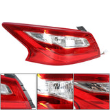 labwork Replacement for 2016 2017 2018 Altima Sedan Outer Tail Light Assembly 265509HS0A Driver Left Side Tail Lamp Brake Lamp