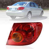 labwork Right Passenger Side RH Tail Light Lamp Assembly Red Lens and Housing Replacement for 2005-2008 Toyota Corolla Outer Rear 8155002290 TO2801154 Lab Work Auto