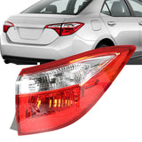 labwork Tail Lights Signal Lamp Passenger Side RH Red Clear Replacement for 2014-2016 Toyota Corolla TO2805118 8155002751 81550-02750