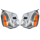 Headlight Front Pair Lamps For 2005-2009 Chevy Equinox Halogen LH+RH Chrome