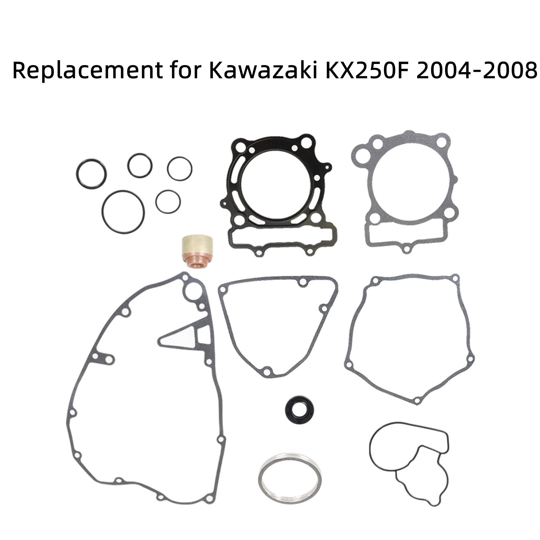 labwork Complete Gasket Kit Set Top And Bottom End Replacement for Kawasaki KX250F 2004-2008