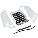 labwork White Plastic Motorcycle Gas Tank Side Covers w/Grill Radiator Cover Kit Replacement for Yamaha Banshee 1987-2006