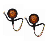 Diamond Lens Motorcycle LED Turn Signals Brake Running Tail Light Replacement for Dyna Road King Amber 12V