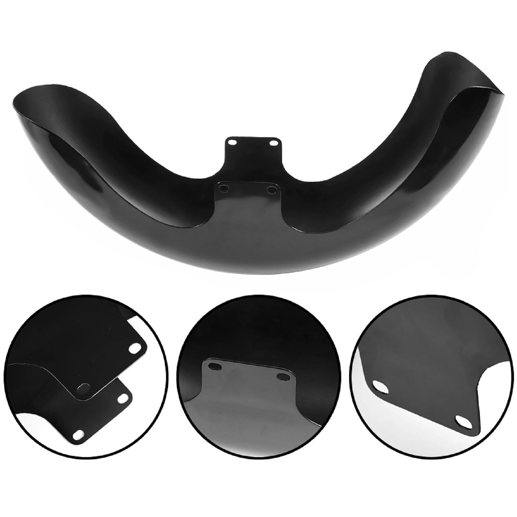 labwork 23 inch Wrap Around Fender Front Matte Black Replacement for Touring Model Road King FLHR Electra Glide FLHT 1997-2013