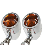 Labwork Chrome Motorcycle Amber Turn Signal+Brake Stop+Running Tail Lights