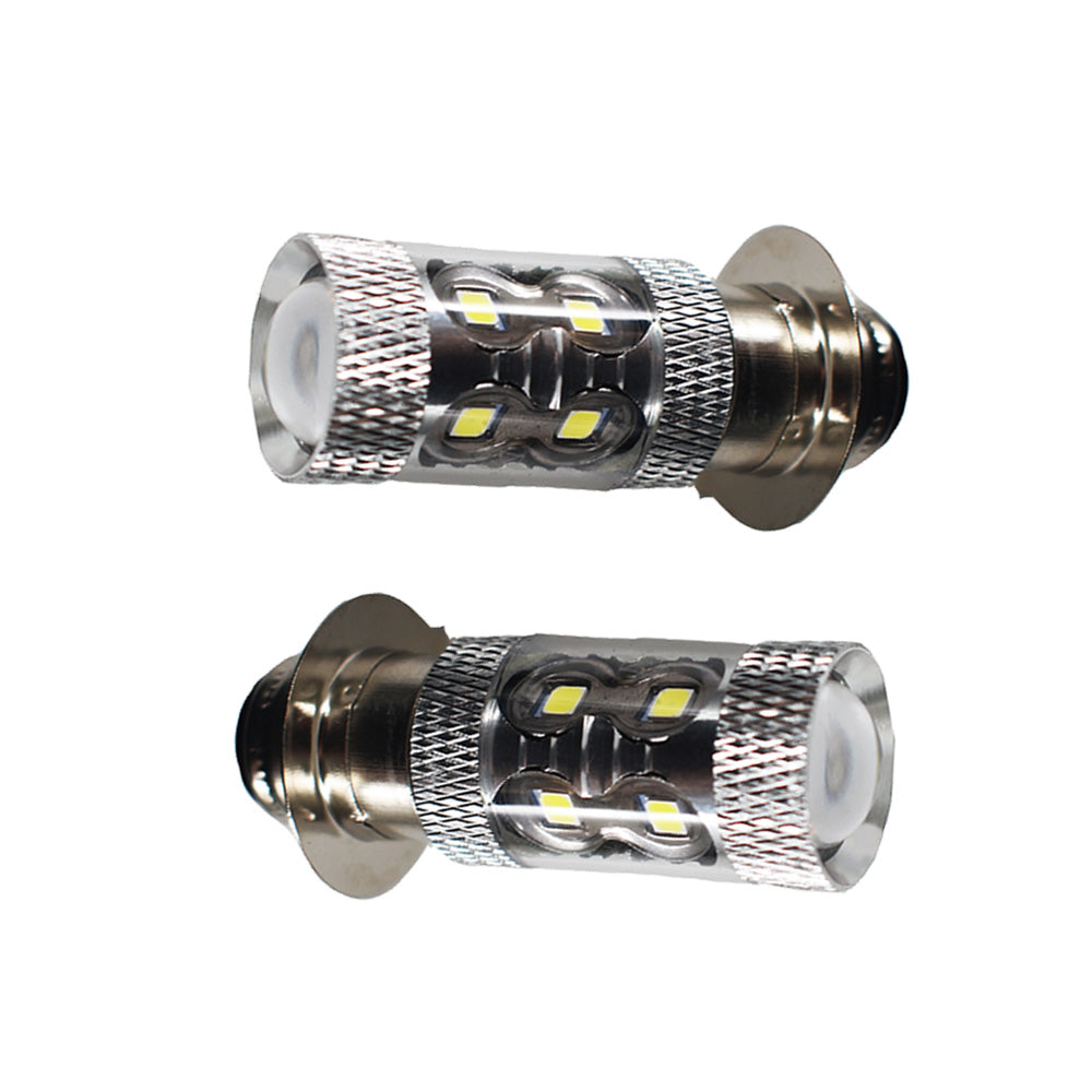 2pcs Headlights Fit for Yamaha Raptor 125 250 660R 700R YFM660R LED Bulbs 6000K White