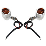 Labwork Chrome Motorcycle Amber Turn Signal+Brake Stop+Running Tail Lights