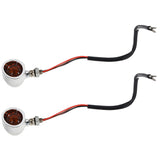 Labwork Chrome Motorcycle Amber Turn Signal+Brake Stop+Running Tail Lights