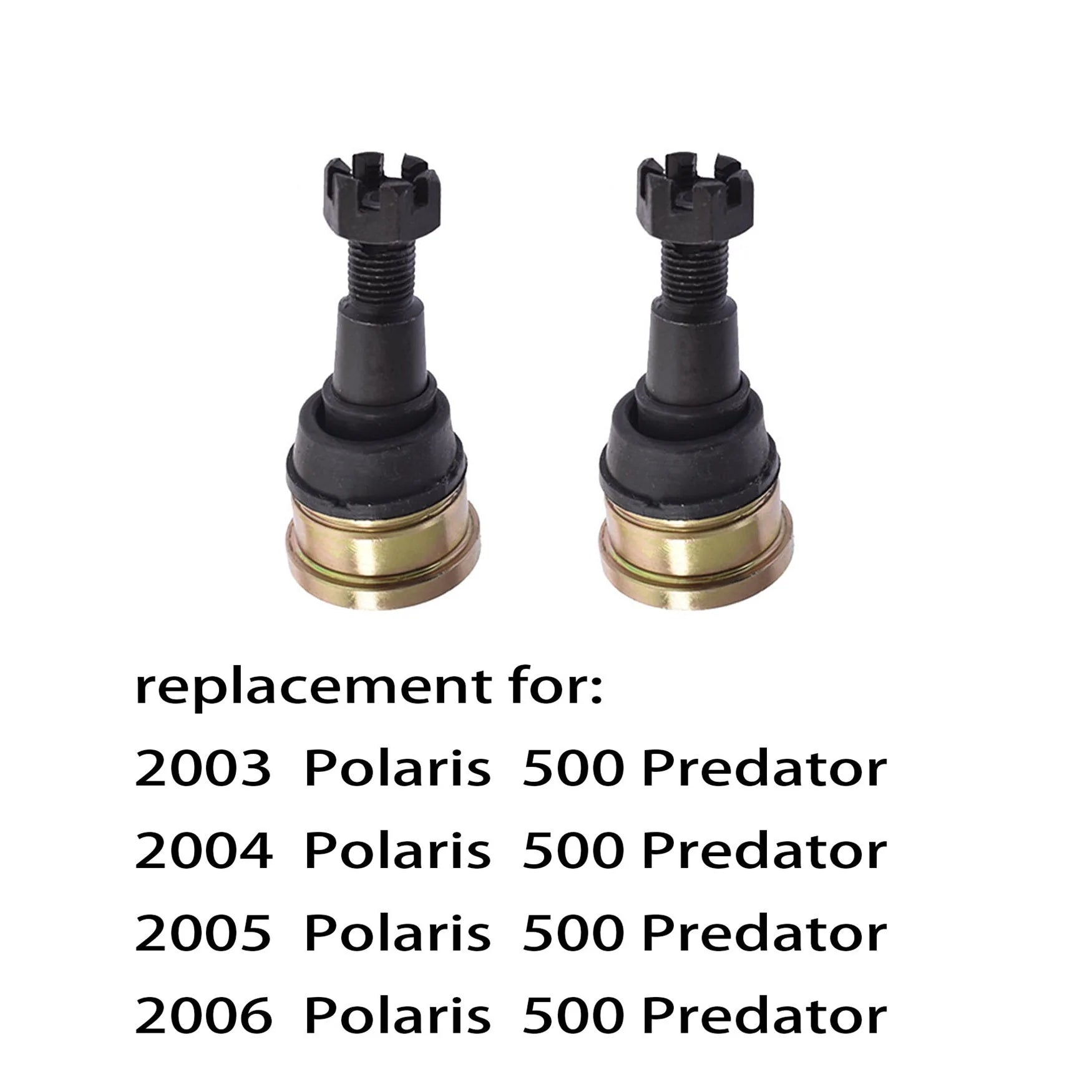 Front Lower Suspension Arm Ball Joints Set Replacement for 2003-2006 Polaris 500 Predator (2) LAB WORK MOTO