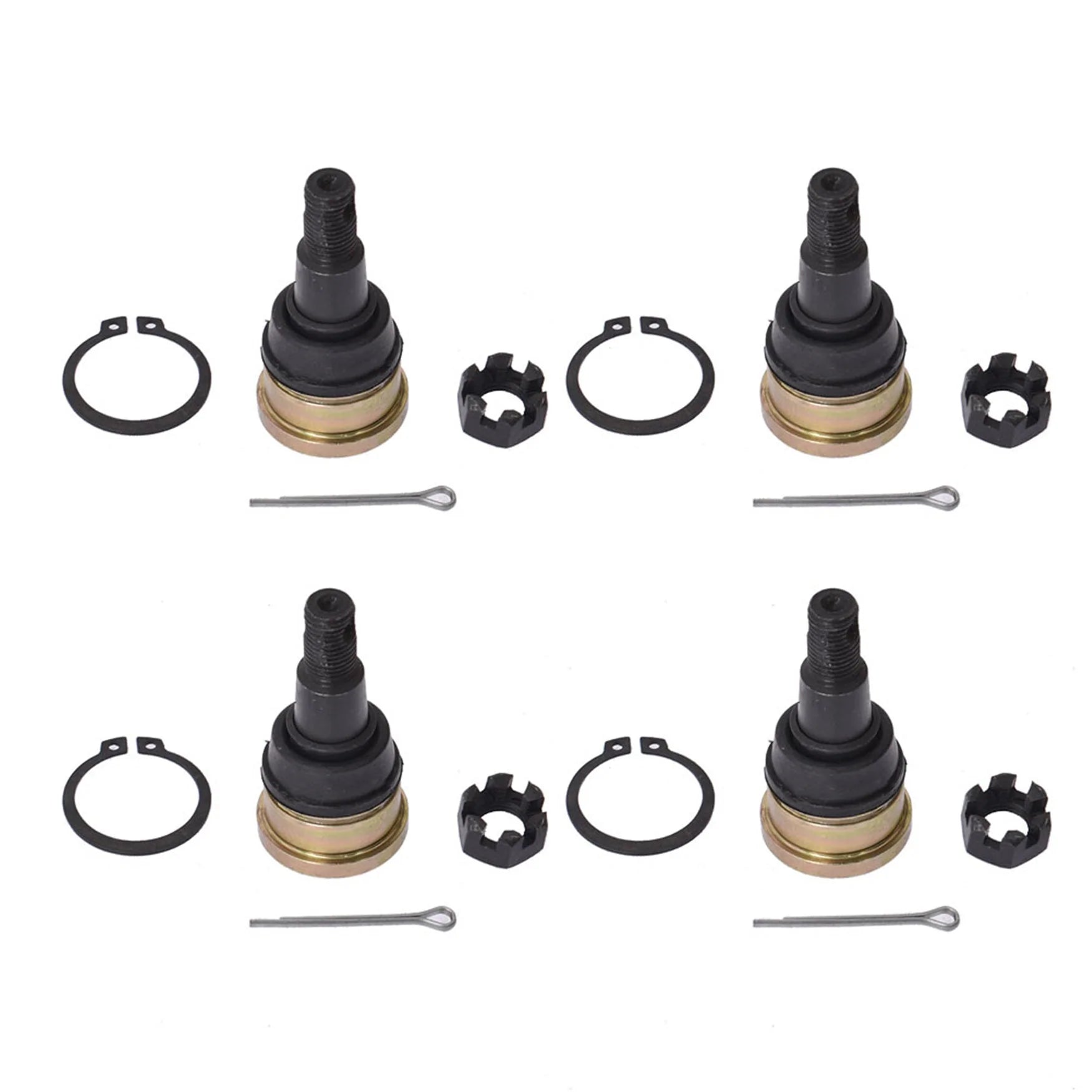 Front Lower Suspension Arm Ball Joints Set Replacement for 2003-2006 Polaris 500 Predator (4) LAB WORK MOTO