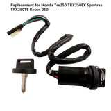Ignition Key Switch Replacement for Honda 1997-2014 TRX250 Recon 2001-2005 TRX250EX 35100-HM8-000 LAB WORK MOTO