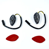 Labwork 1 Pair LED Turn Signals Lights for Honda Grom 2014 2015 2016,Amber Eye Shape Flush Front Rear LED Turn Signal Lights for Motorcycle LAB WORK MOTO