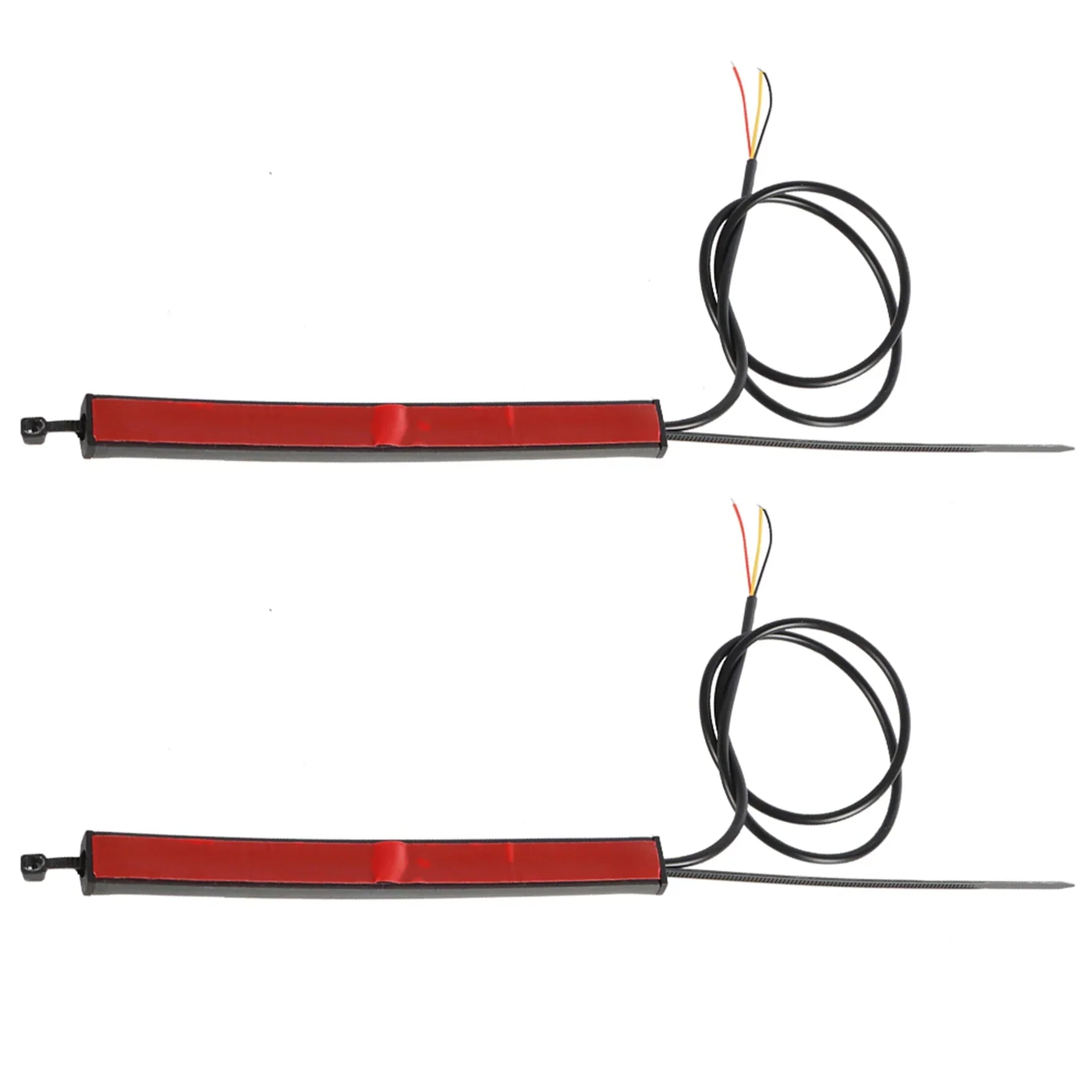Labwork 2Pcs Motorcycle Flow Amber LED Turn Signal Dual-Color White Amber Strip Light LAB WORK MOTO