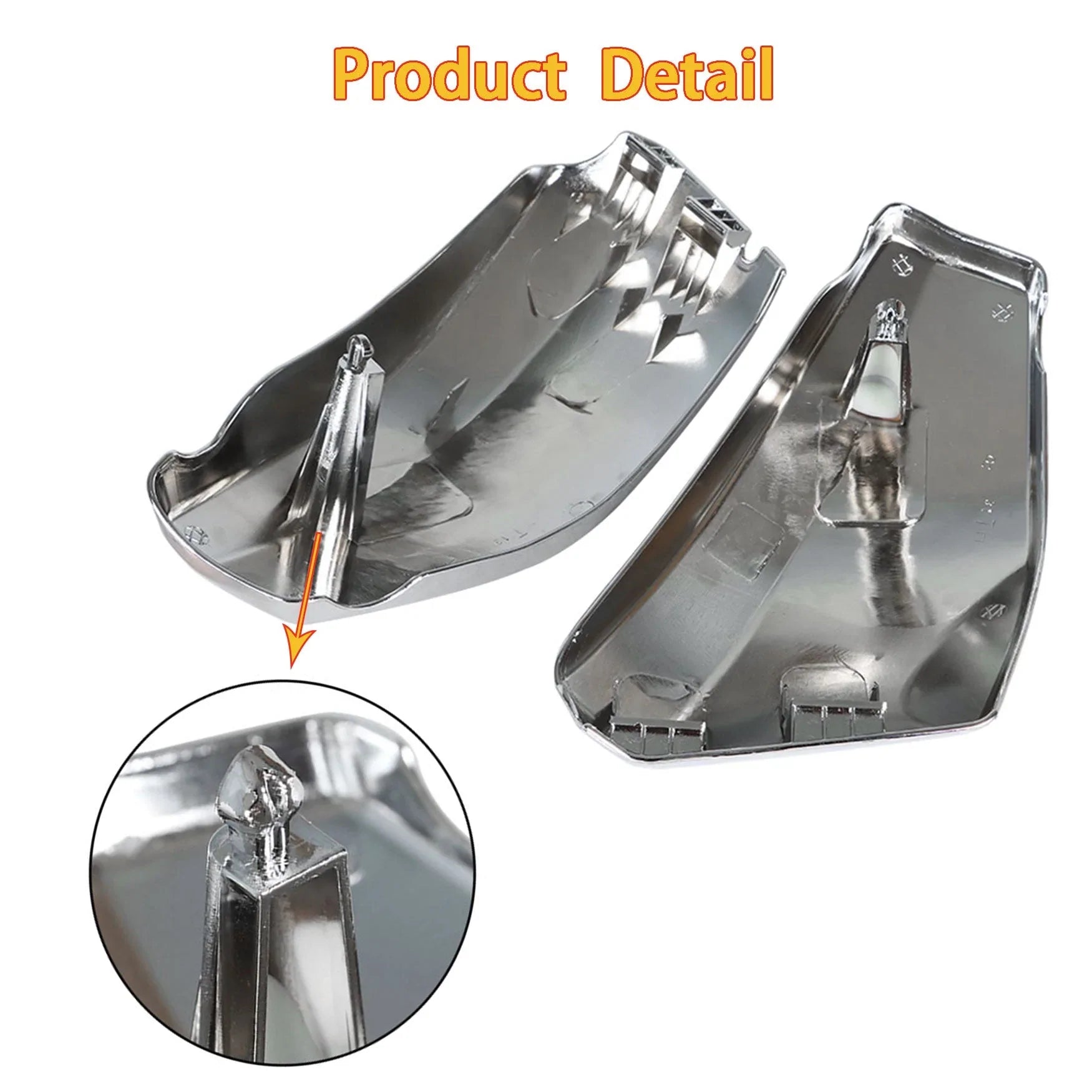 Labwork 2pcs Chrome Side Battery Cover Replacement for Honda VTX