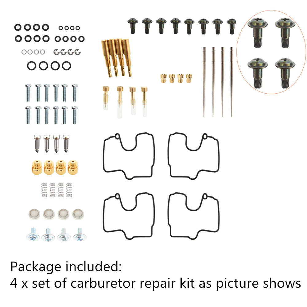 Labwork 4-Pack Carb Carburetor Repair Kits Replacement for Yamaha YZF R1 1998 1999 2000 2001 LAB WORK MOTO